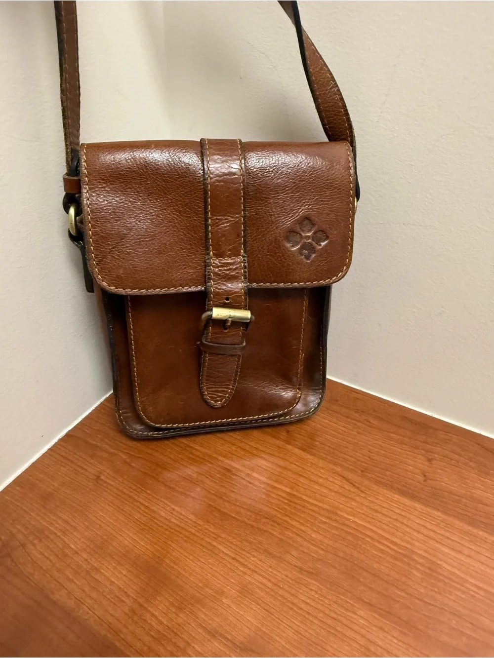 Patricia Nash Brown Leather Messenger Crossbody